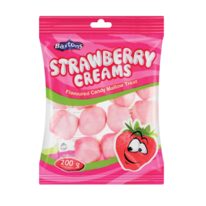 Baxton Sweets Strawberry Creams 200g Bag