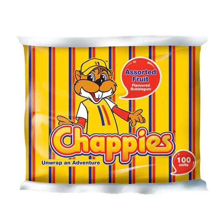 Chappies Bubble Gum Fruit Assorted 100's